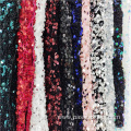 2021 new dark red velvet sequin fabric